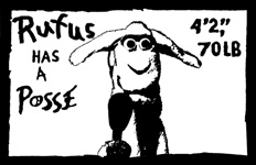 Rufus has a posse! sticker